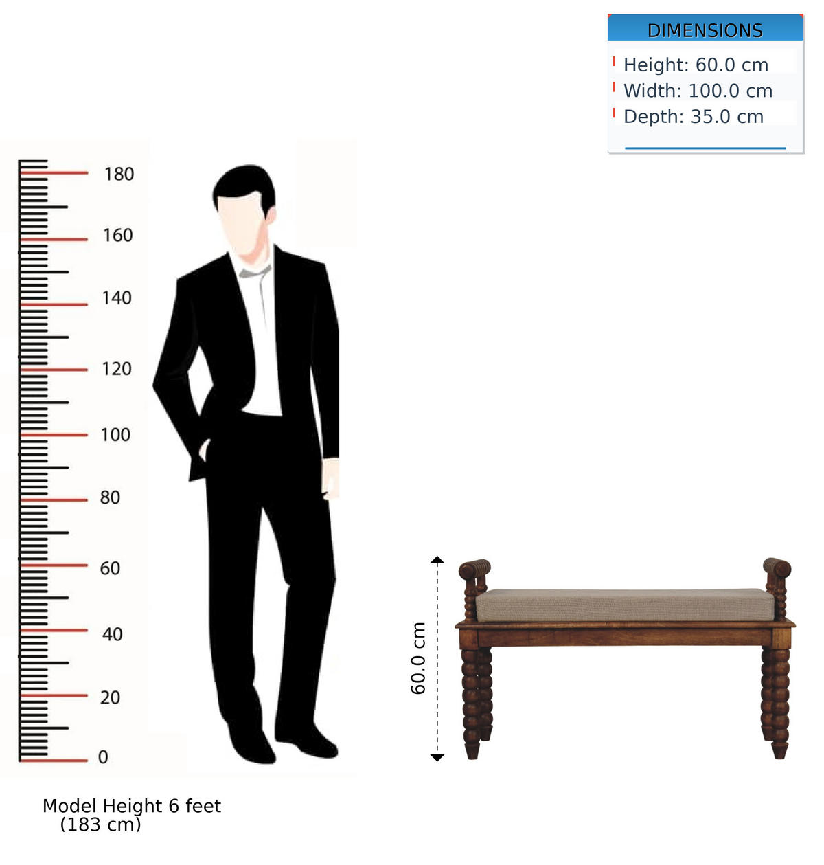 SITZBANK mit Amber-Eichen-Finish, Sitz mit Leinenbezug in Schlammton, braun - Braun, Holz (100/60/35cm) - Artisan Furniture