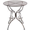 GARTENBEISTELLTISCH rund Ø70 cm Metall bronze - Bronzefarben, Metall (70/70/74cm) - CLP