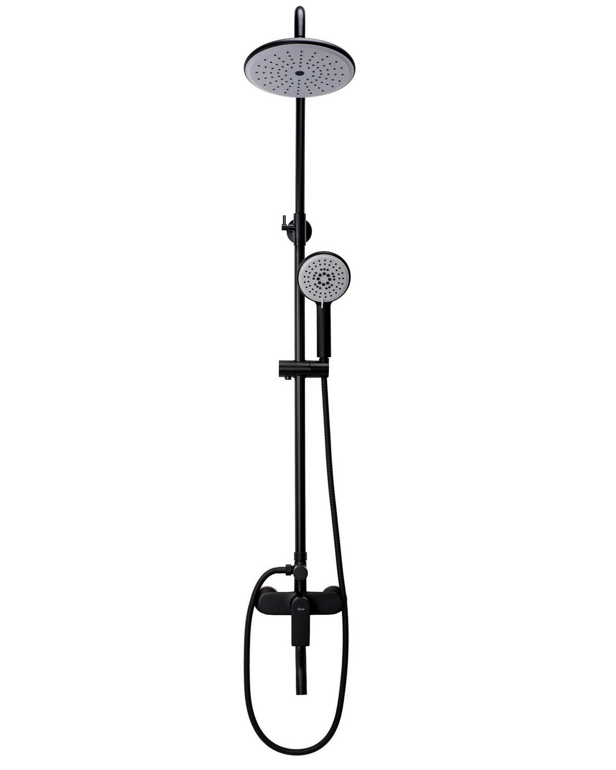 DUSCHGARNITUR Rea Verso Black - Schwarz, Metall (22/143.5/45.5cm) - REA