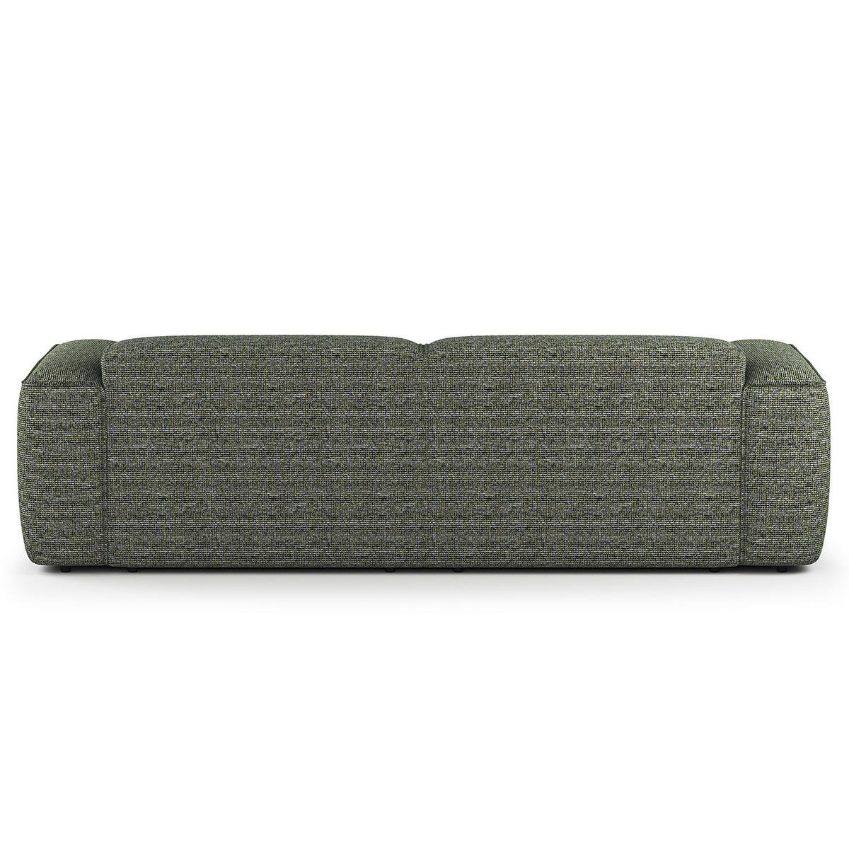 3-SITZER SOFA - Schwarz/Grün, Kunststoff/Textil (251/71/102cm) - home24