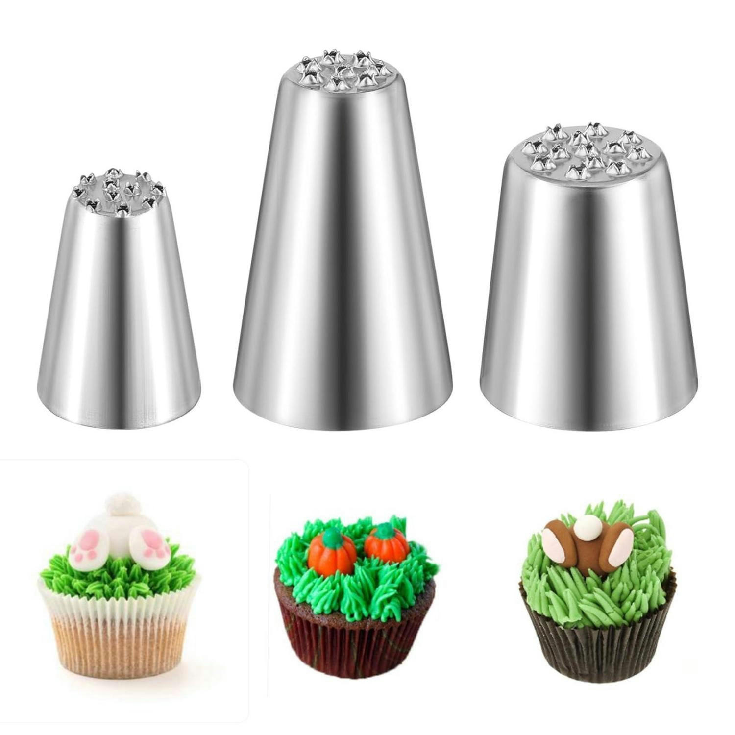 SPRITZTÜLLEN Set 3-teilig Edelstahl - Silberfarben, Metall (1/1/1cm)