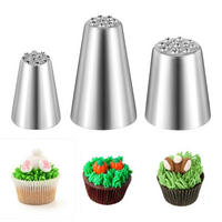SPRITZTÜLLEN Set 3-teilig Edelstahl - Silberfarben, Metall (1/1/1cm)