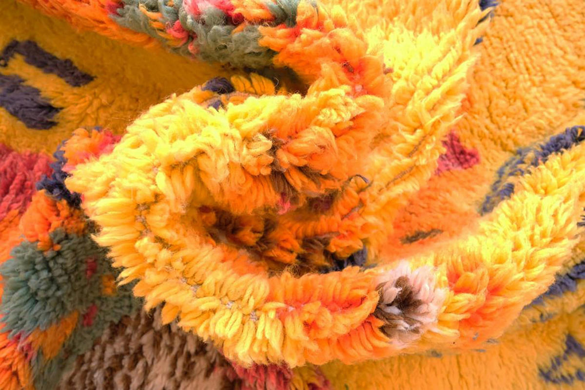 BERBERTEPPICH aus reiner Wolle 164x 245 cm - Gelb, Naturmaterialien (164/245cm) - AFK Living