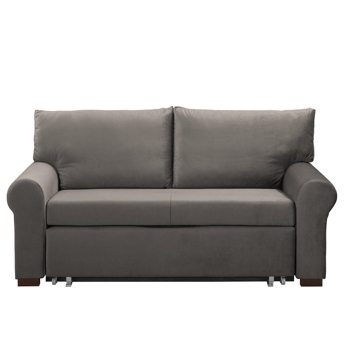 SCHLAFSOFA - Transparent/Braun, Birkenholz/Textil (165/95/90cm) - home24