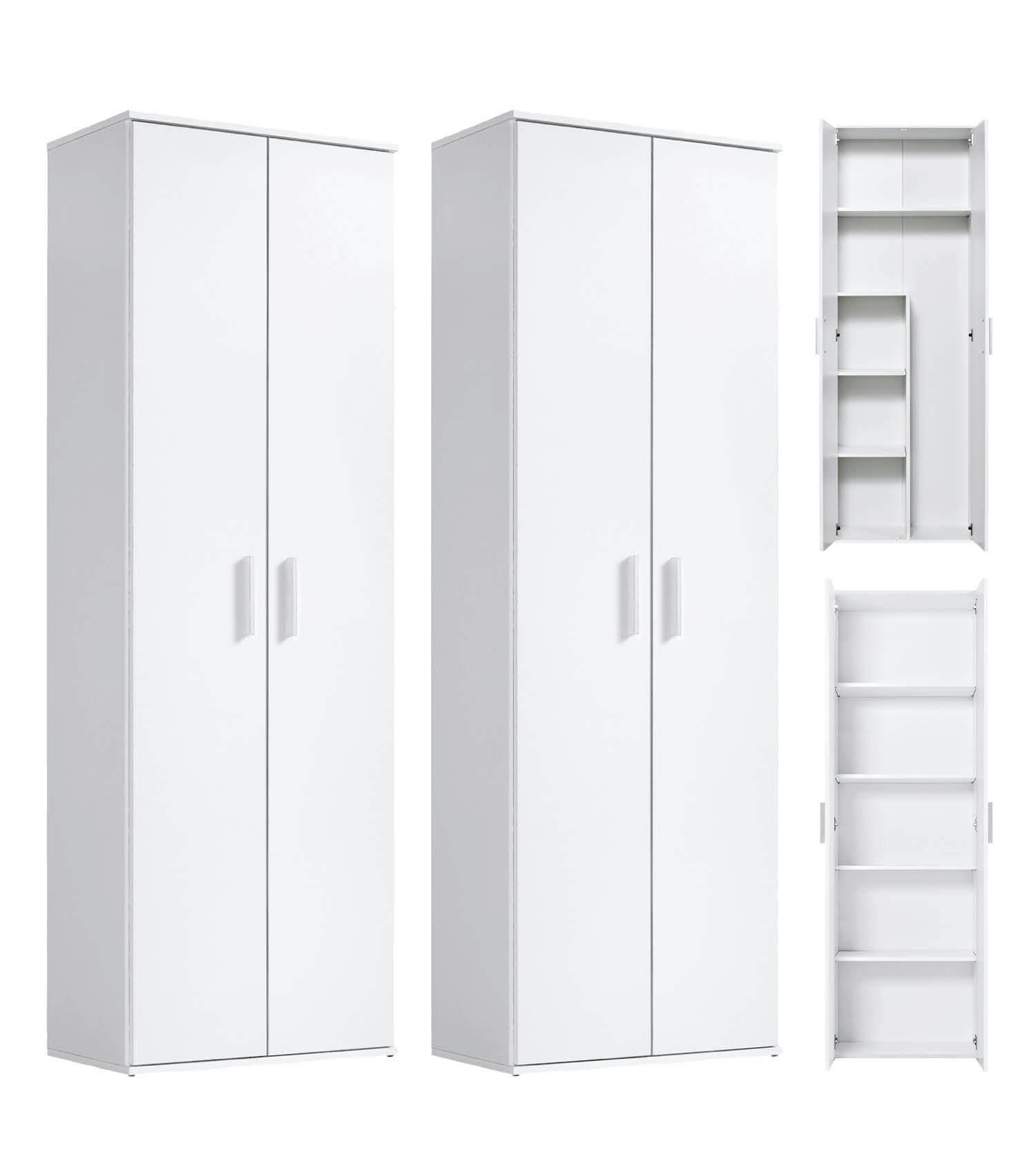 Mokebo Mehrzweckschrank Weiß 60x180x34 cm