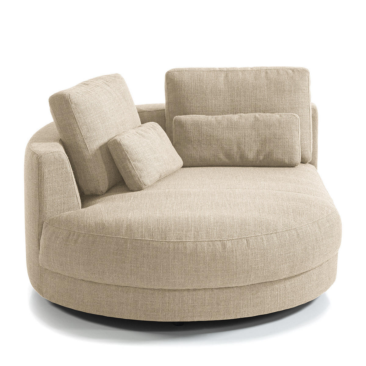 MODULLONGCHAIR - Beige, Textil (129/74/167cm) - home24