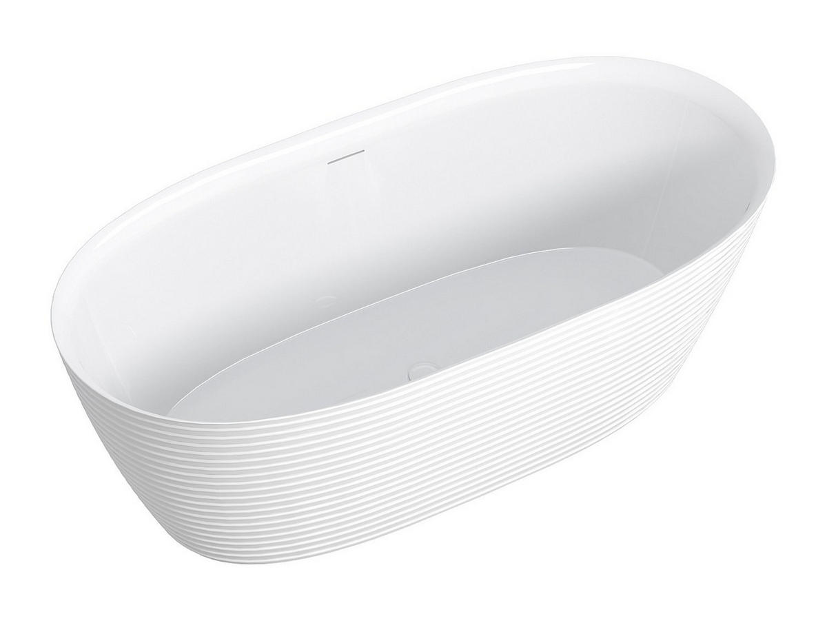 FREISTEHENDE Badewanne - 160cm x 78cm - Acryl - weiß - ZAFIRO - Weiß, Kunststoff (160/59/78cm) - Vente-Unique