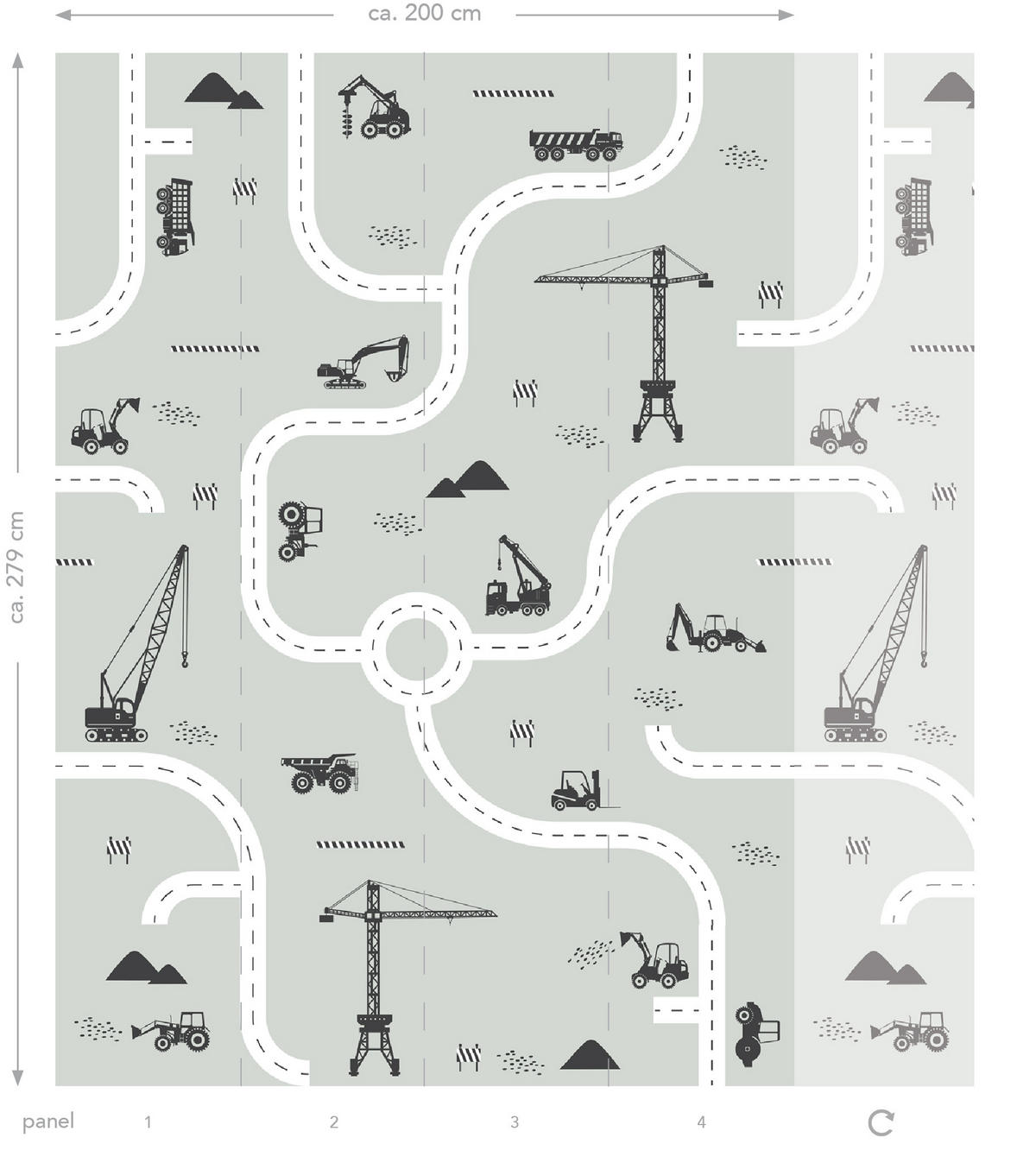 FOTOTAPETE Fahrzeuge 200 x 279 cm - Grün, Papier (200/279cm) - ESTAhome