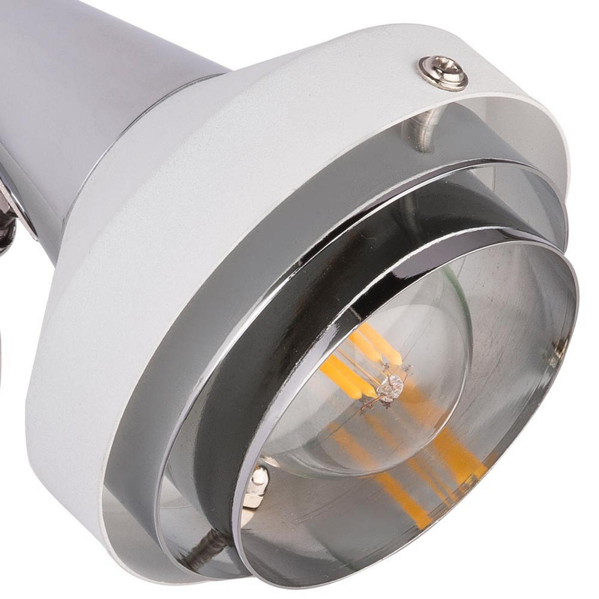 LED WANDLEUCHTE Chrom Weiß Schwenkbar - Weiß, Metall (10/11.5/15cm)