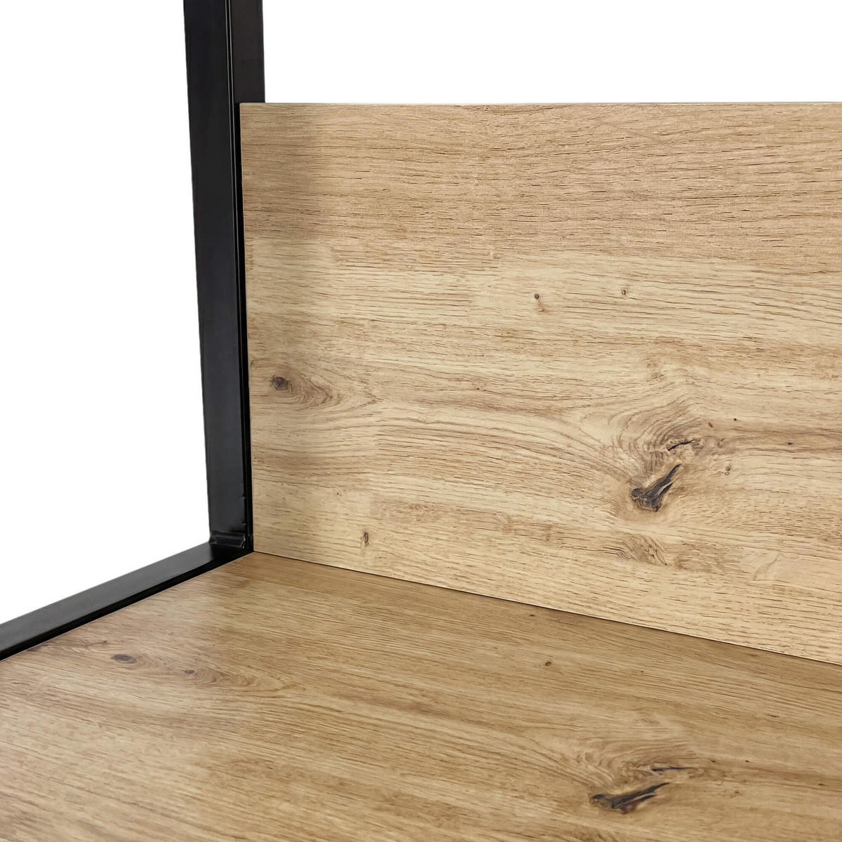 INDUSTRIEREGAL Schwarz, Eiche Artisan 50x192x32 cm - Schwarz/Eiche Artisan, Holzwerkstoff/Metall (50/192/32cm) - Akord