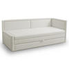 JUGENDBETT Caprili Creme mit Bettkasten - Creme/Schwarz, Kunststoff/Textil (163/189cm) - Selsey