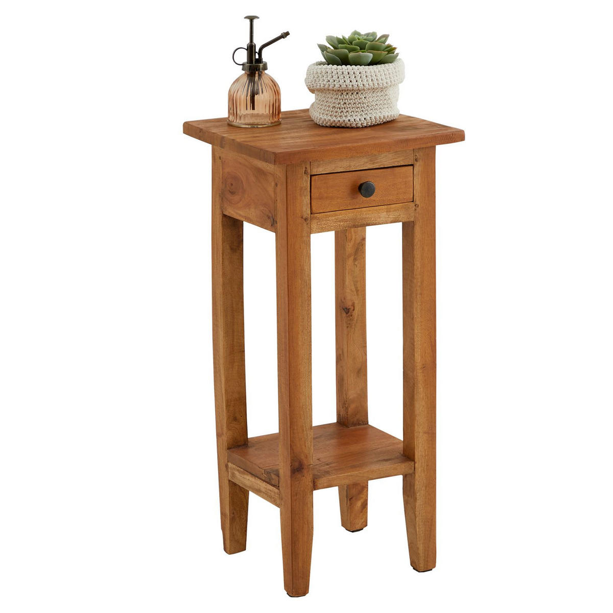 NACHTTISCH GERBIER - Naturfarben, Holz (31/66/30cm) - IDIMEX