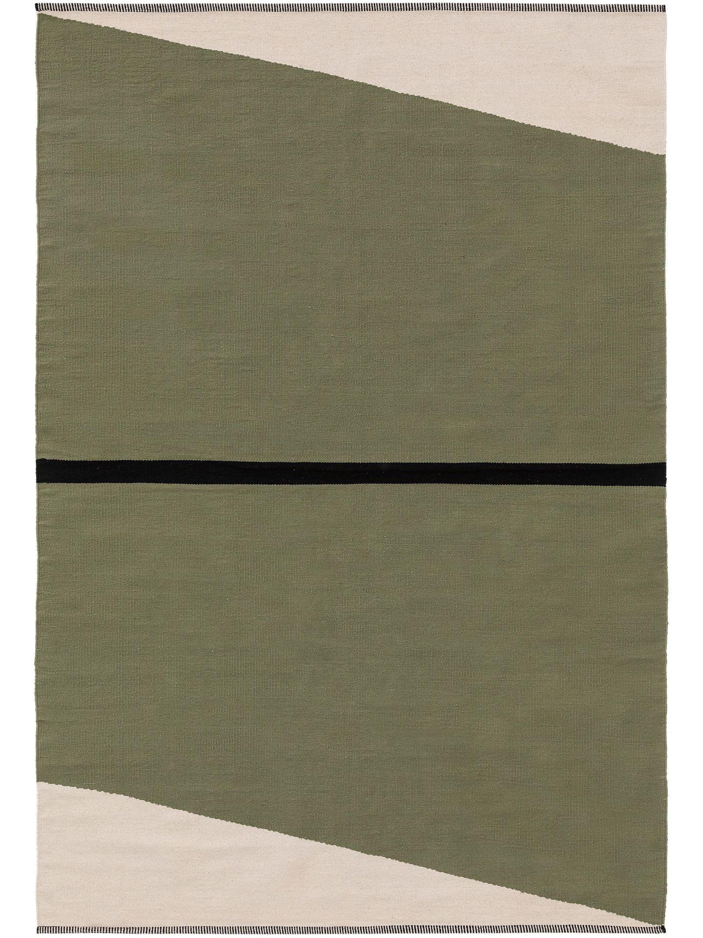 BAUMWOLLTEPPICH Lenny Grün 120x170 cm - Grün, Textil (120/1cm) - KUNSTLOFT