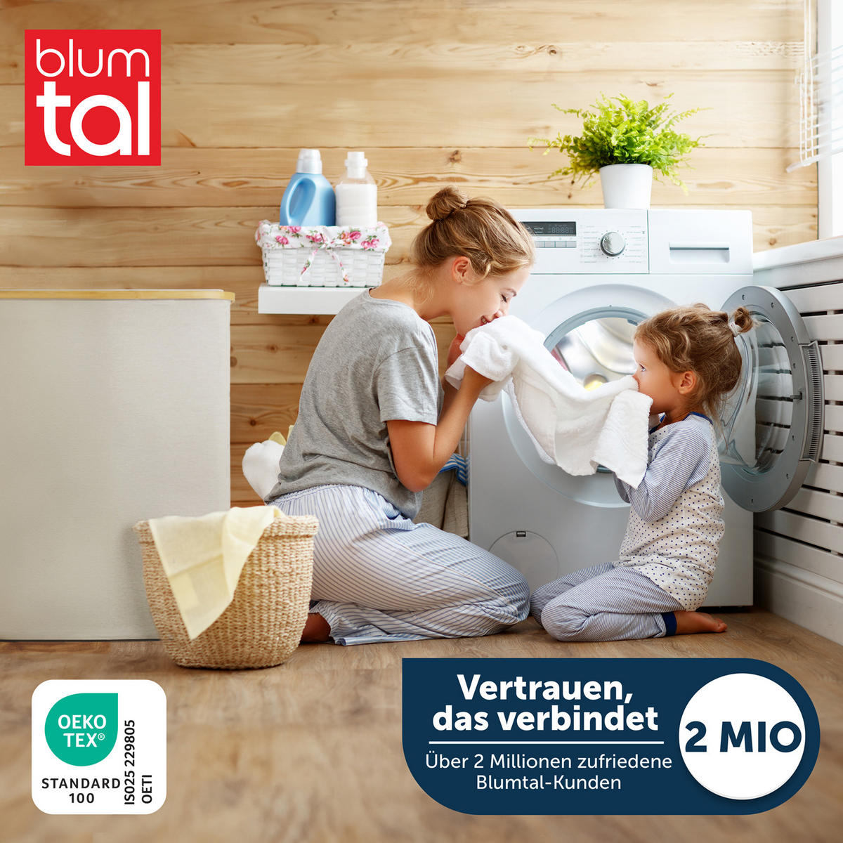 KÔŠ na bielizeň s vekom, 150L, Béžový - béžová, drevo (37/70/57cm) - Blumtal