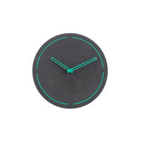 WANDUHR Design Grau 26/26 cm - Schwarz, Holzwerkstoff (26/26/1cm) - ONZENO