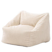 POUF kord Beige - Beige, Textil (55/44/55cm) - Nordlys