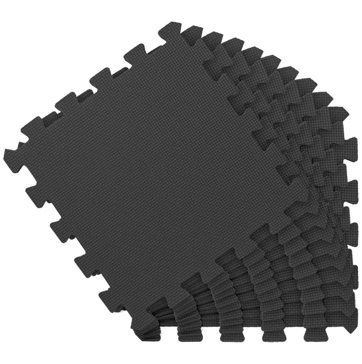 SPIELMATTE ab Null 90 cm Baby Puzzlematte Schwarz - Schwarz, Kunststoff (30/30cm) - Littletom