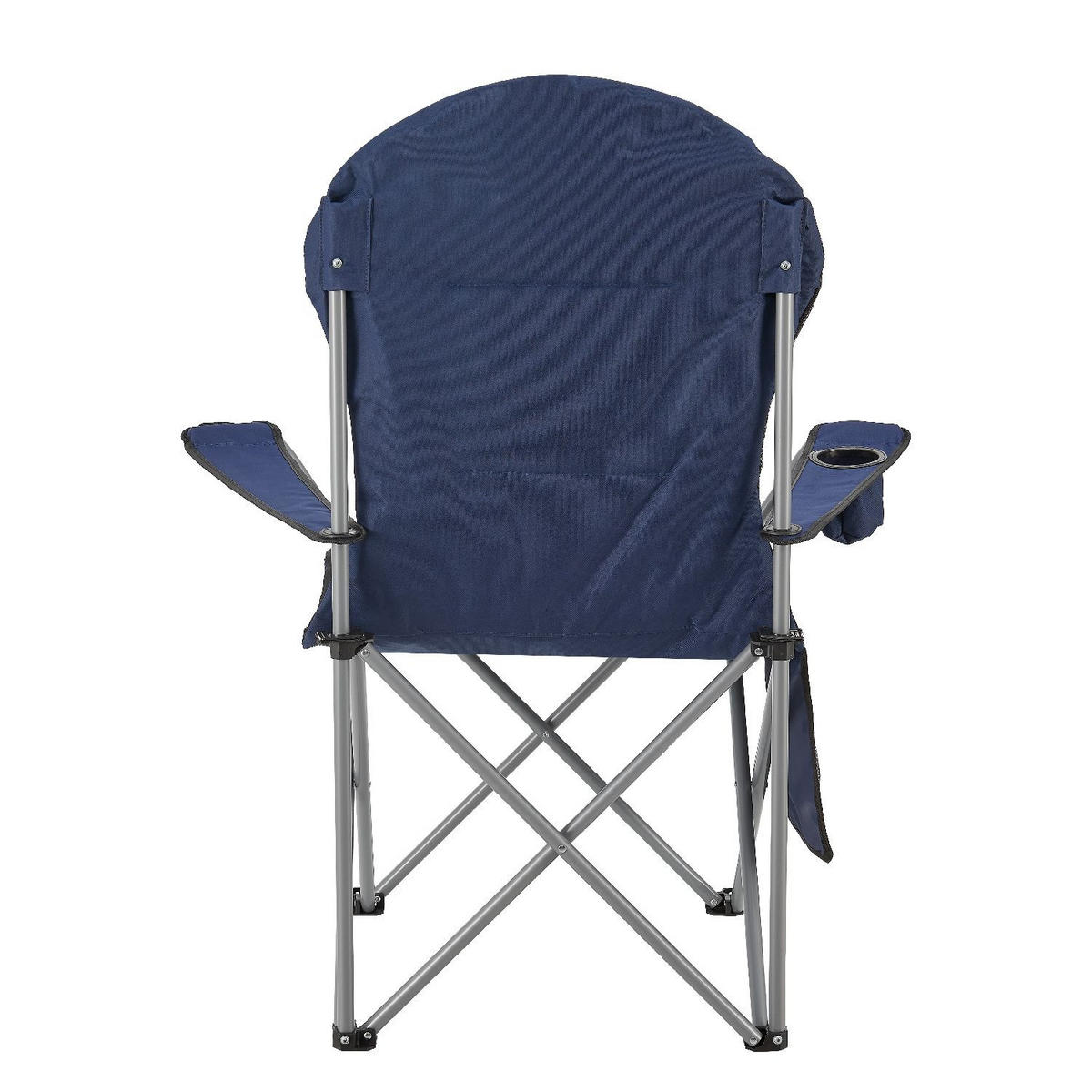 CAMPINGSTUHL Lido dunkelblau mit Flaschenhalterung & Tragetasche - Blau, Textil (62/102/62cm) - Juskys