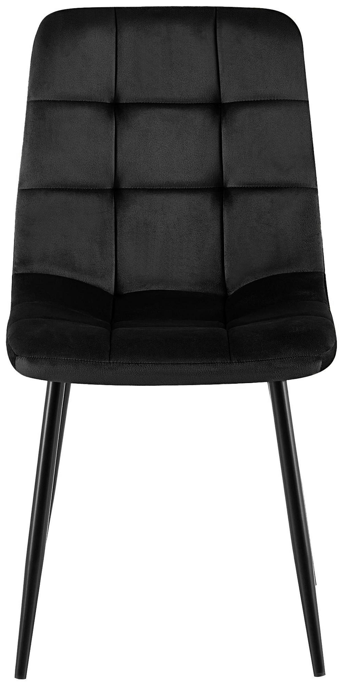 ESSZIMMERSTÜHLE Antibes 4er Set 84x45x55 cm schwarz - Schwarz, Textil (45/84/55cm) - furnicato
