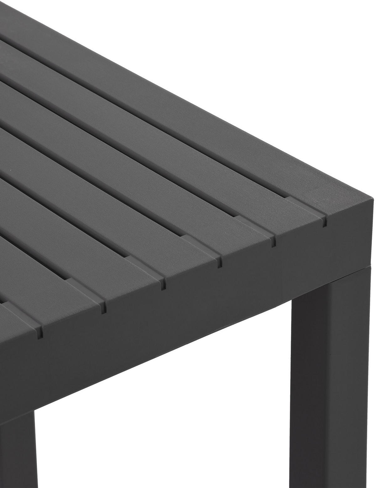GARTENTISCH eckig 73/73/75 cm Kunststoff Anthrazit - Anthrazit, Kunststoff (73/73/75cm) - CLP