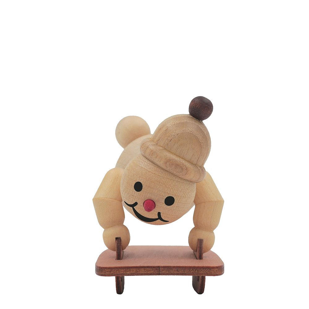 HOLZFIGUR Schneemann Junior Skeleton mit Mütze 5 cm - Multicolor, Holz (7/6/0.1cm)