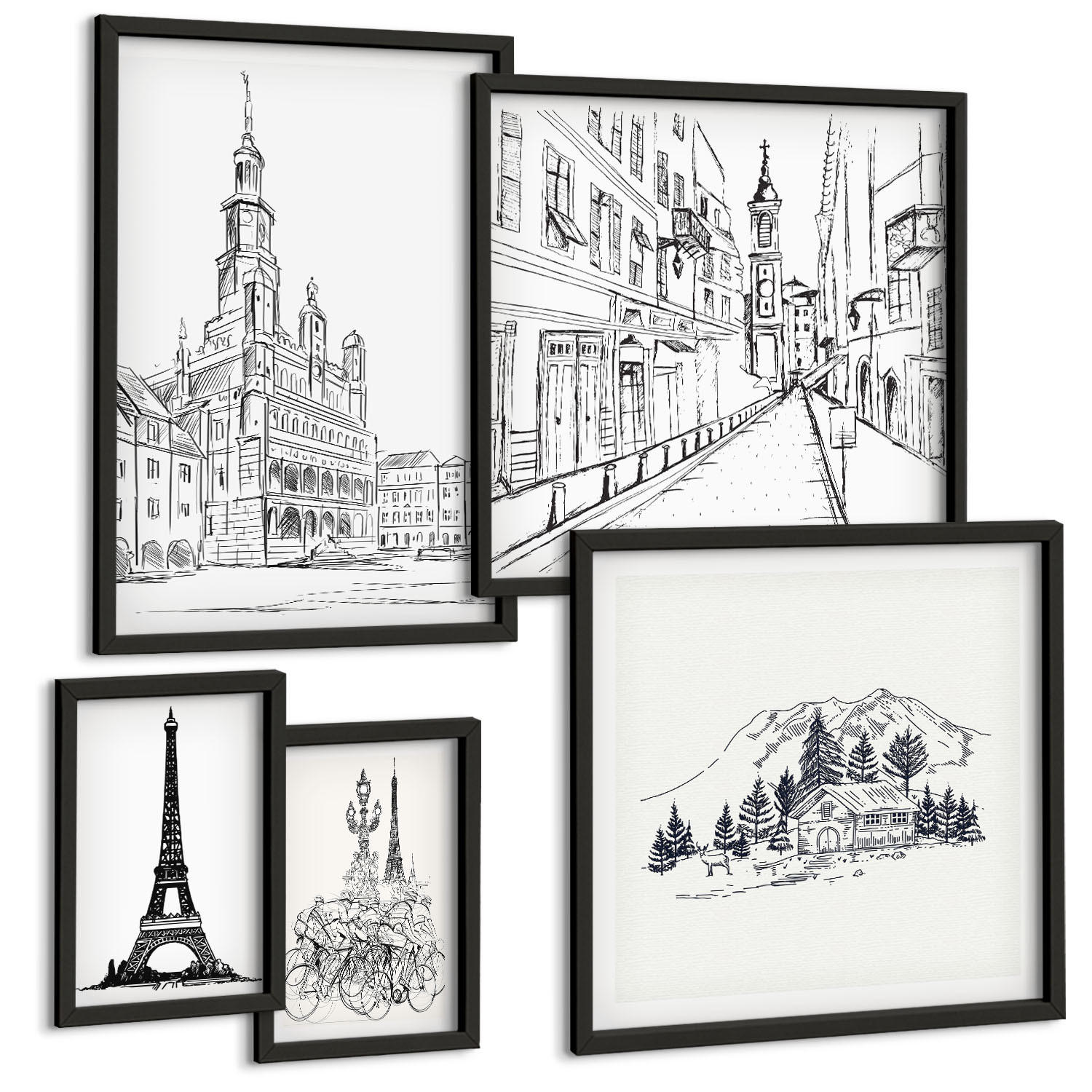 Tulup Bilder Schwarz 40x60 cm