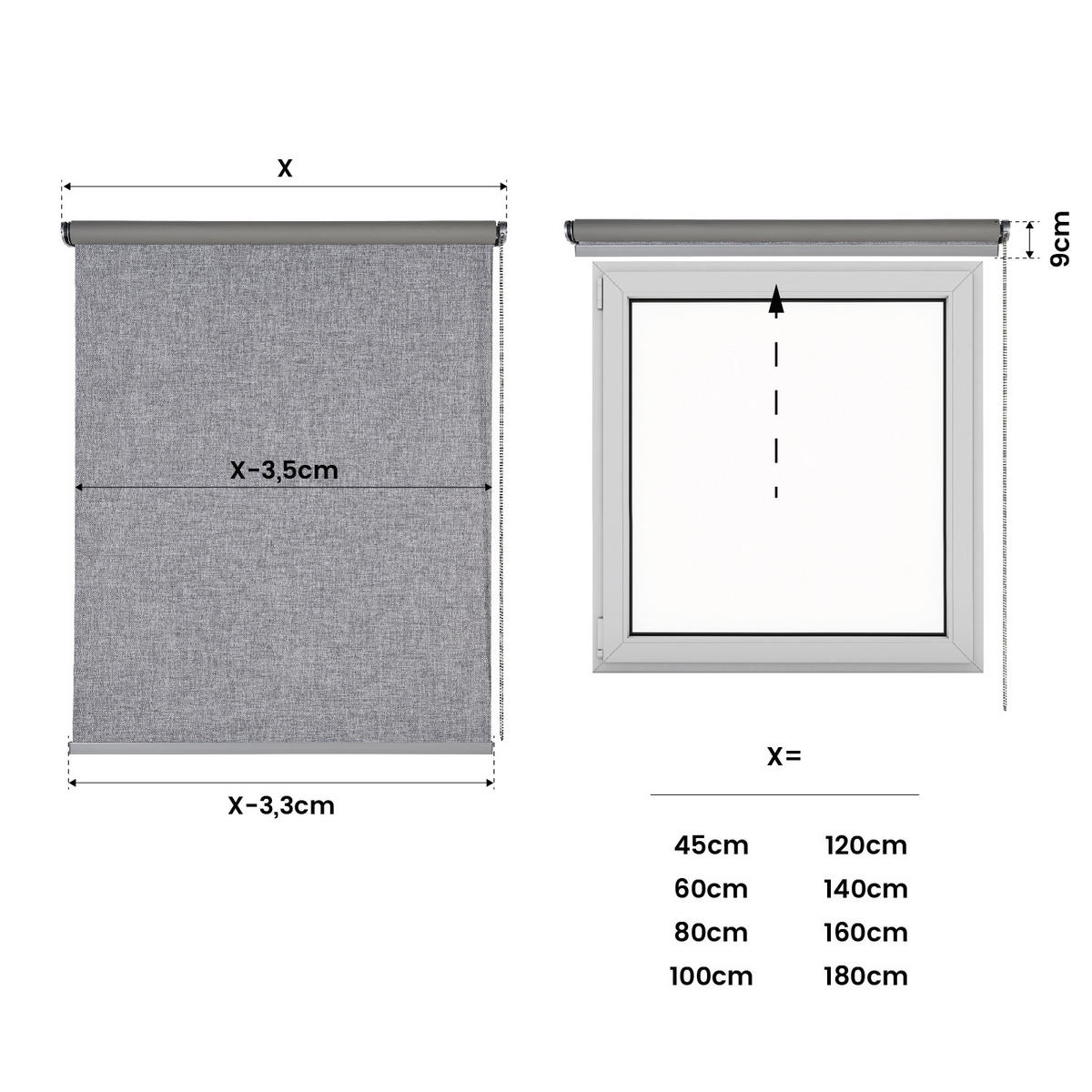 VERDUNKELUNGSROLLO motorisiert Silbergrau, 180 x 250 cm - Grau, Kunststoff (180/250cm) - STORESDECO