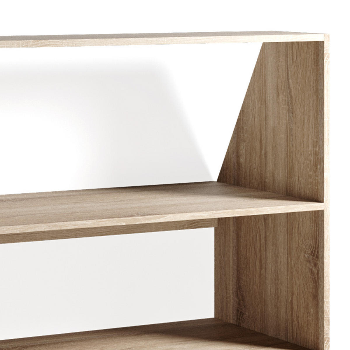 DACHSCHRÄGE REGAL Sonoma 90 x 100 cm - Sonoma Eiche, Holzwerkstoff (90/100/50cm) - Vicco