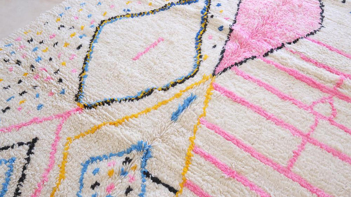 BERBERTEPPICH marokkanisch aus Wolle Pop 200x 300 cm - Multicolor, Naturmaterialien (200/300cm) - AFK Living