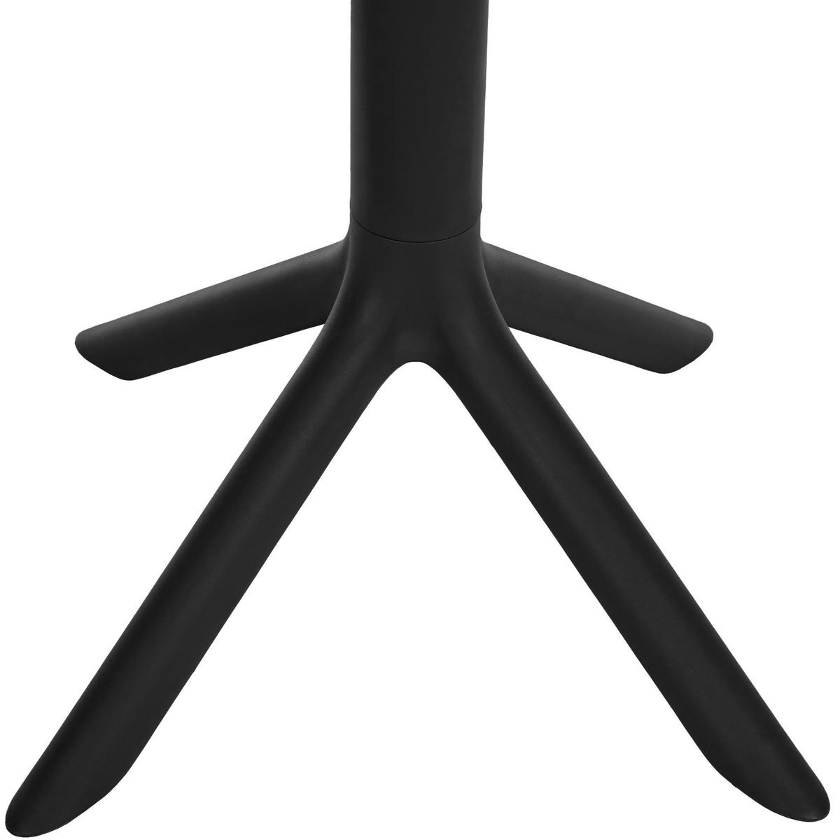 GARTENTISCH rund Kunststoff schwarz - Schwarz, Kunststoff (60/60/76cm) - CLP