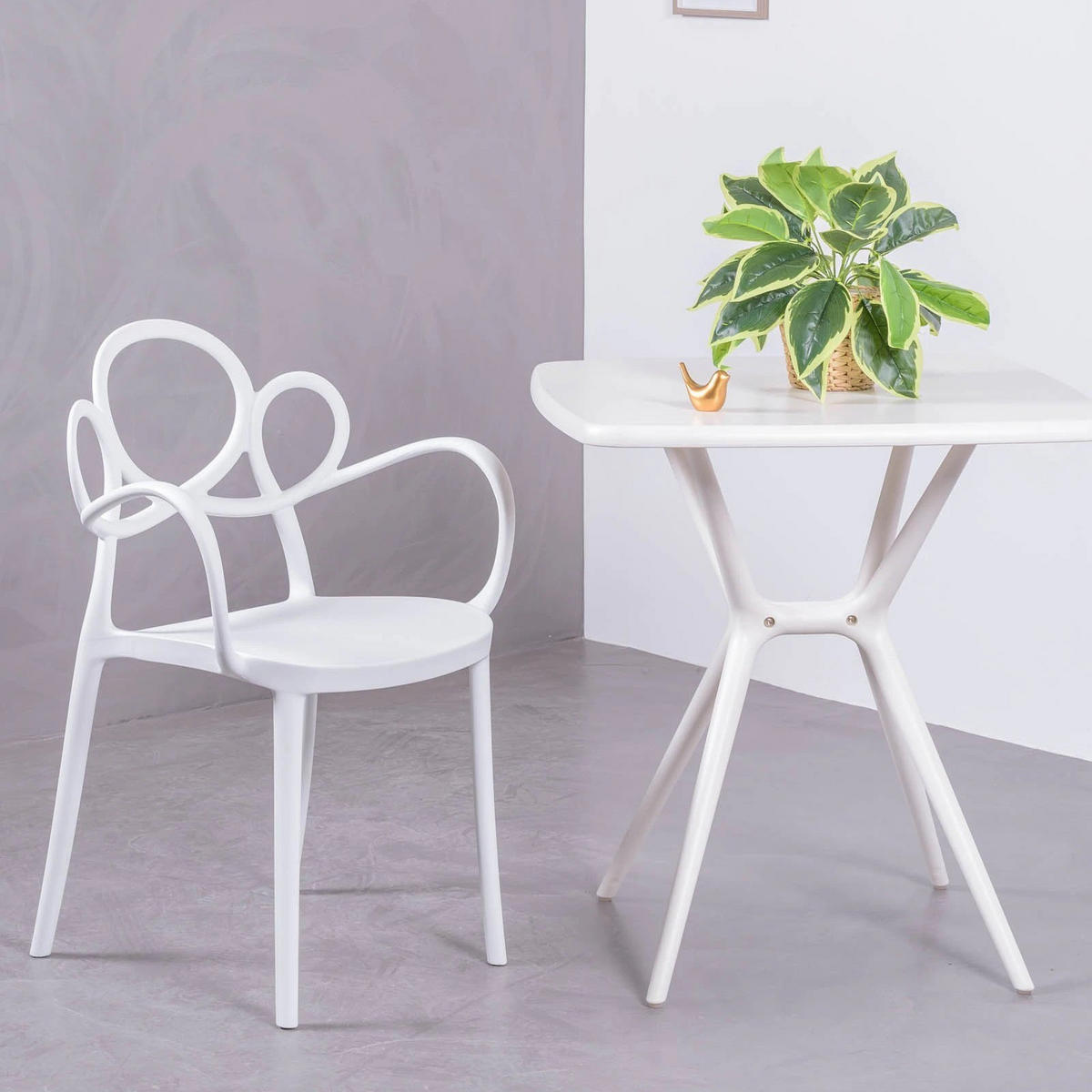 STUHL Kunststoff Weiß - Weiß, Kunststoff (56/84/45cm) - Nest Dream