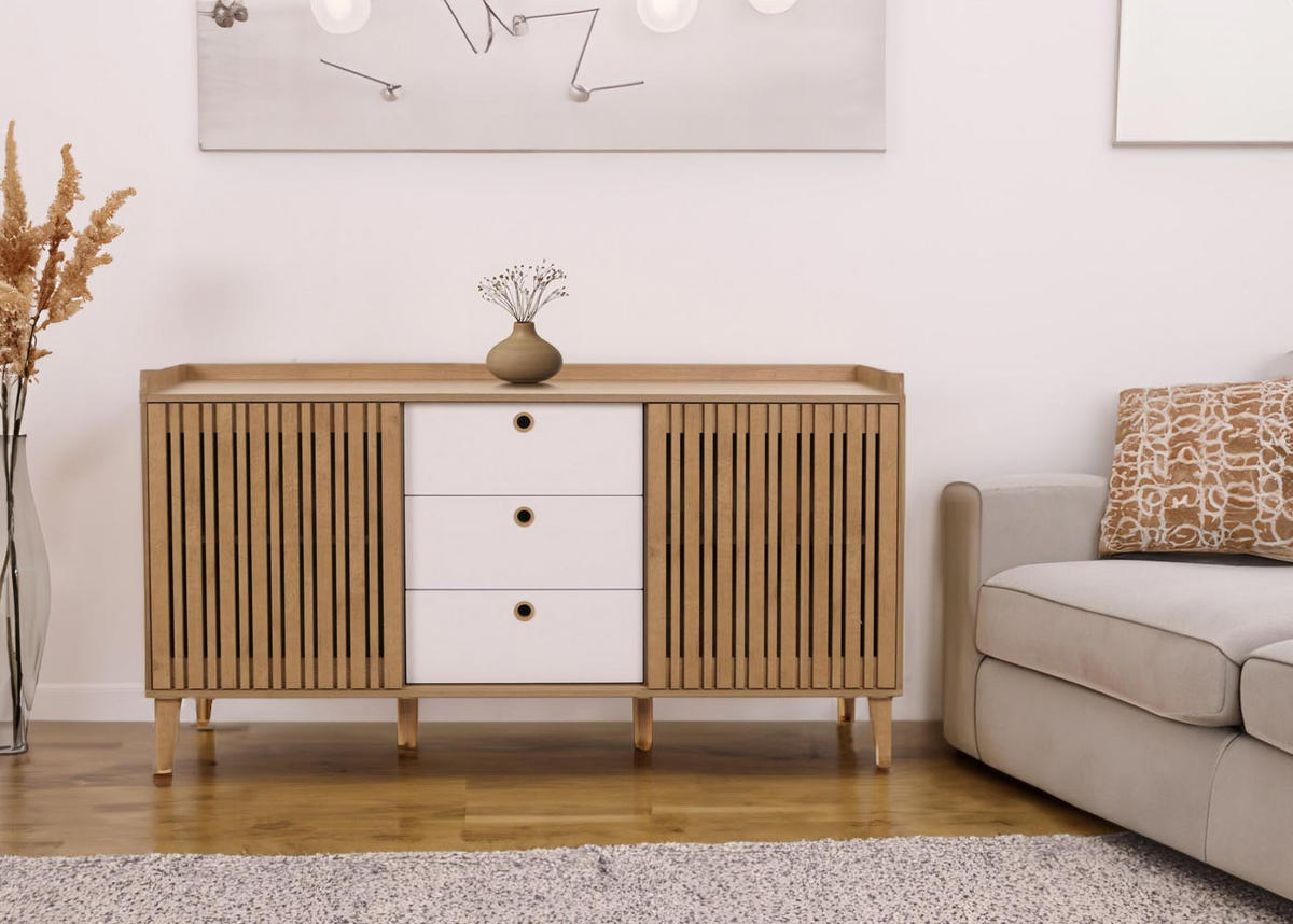 SIDEBOARD Walnuss Dekor - Walnussfarben, Holzwerkstoff (150/81/40cm) - MCW