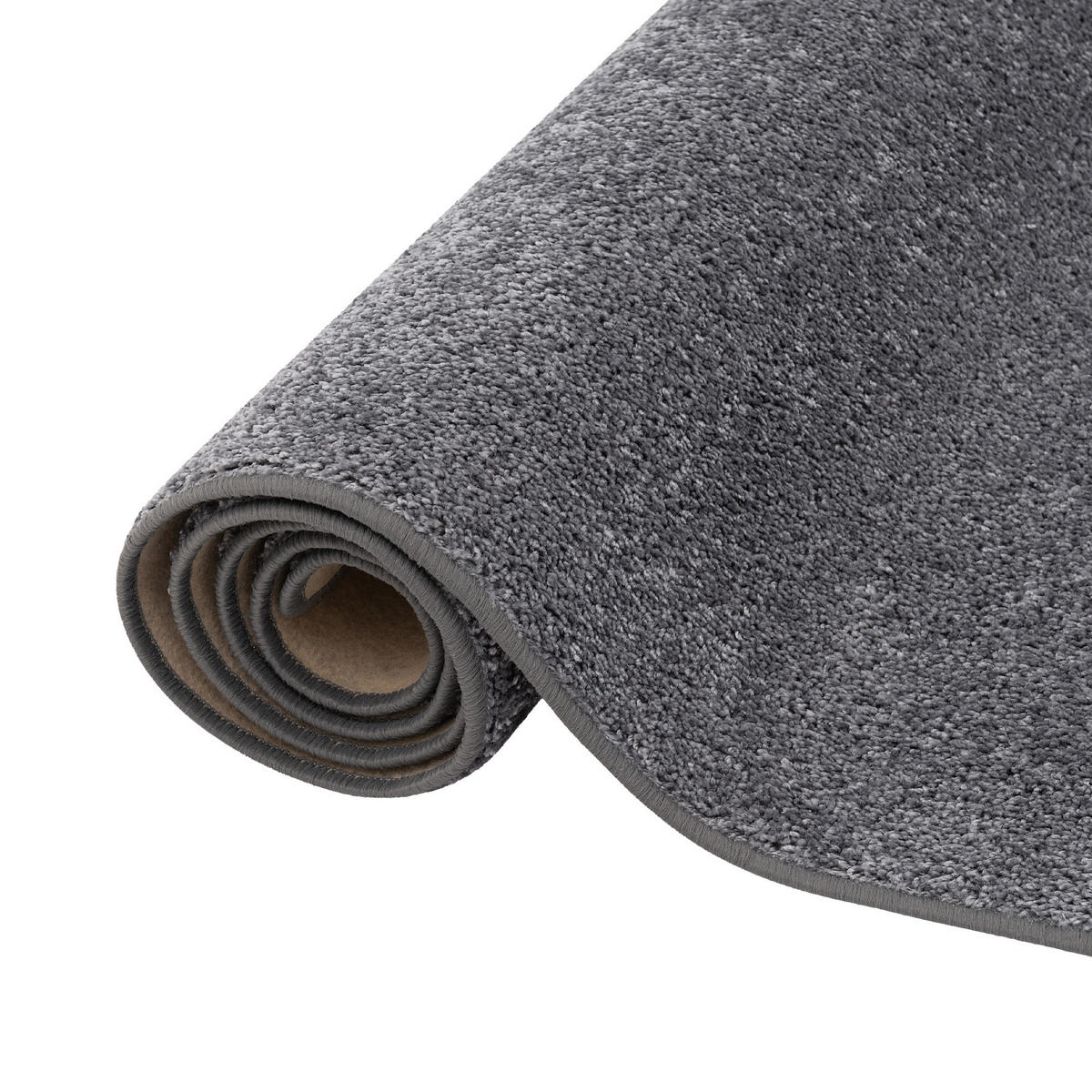 HOCHFLOR VELOURS LÄUFER TEPPICH LUNA - Grau, Textil (80/200cm) - Snapstyle