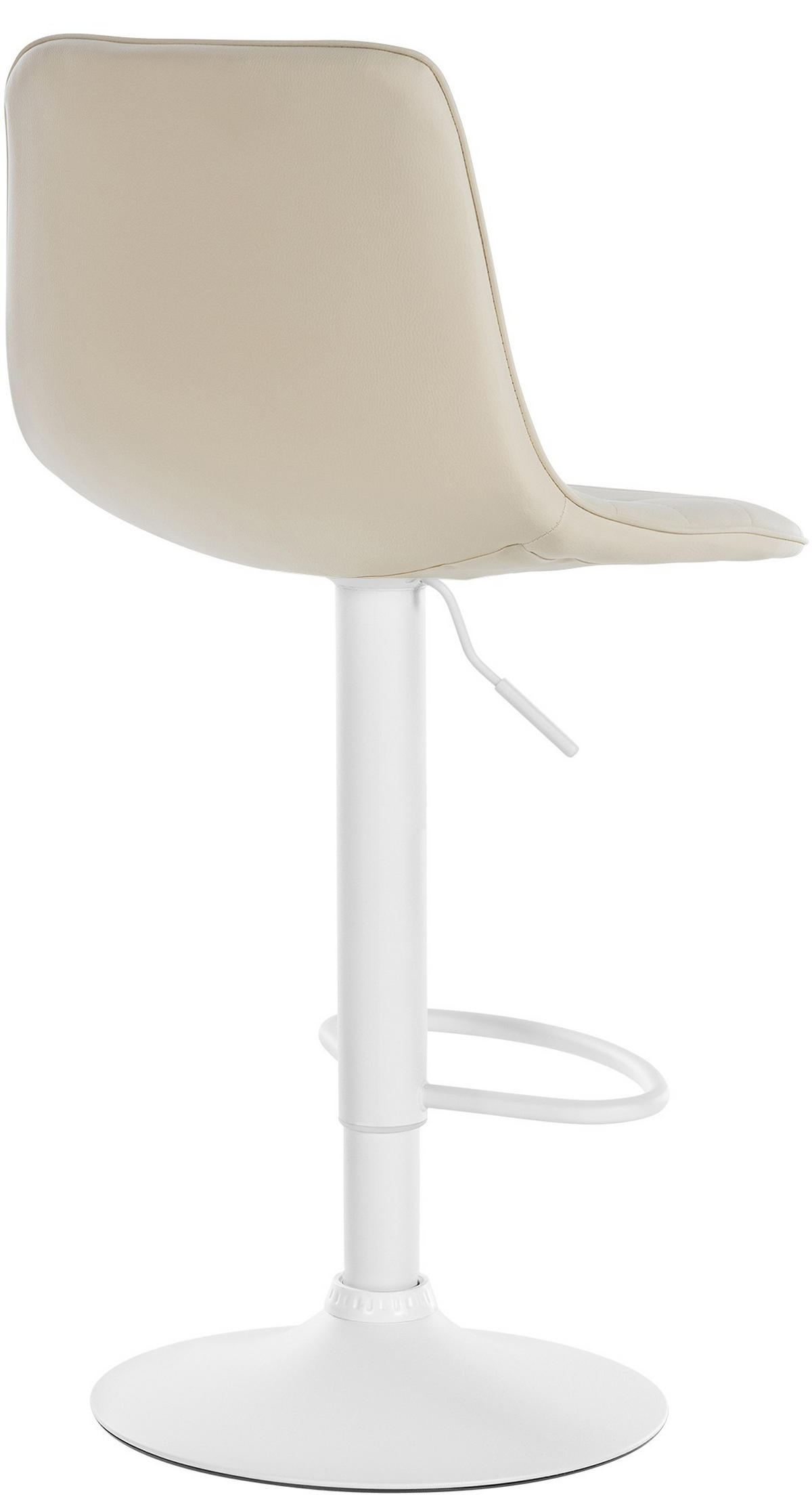 BARHOCKER 2er Set Lederlook creme - Creme, Textil/Metall (45/89/46cm) - CLP