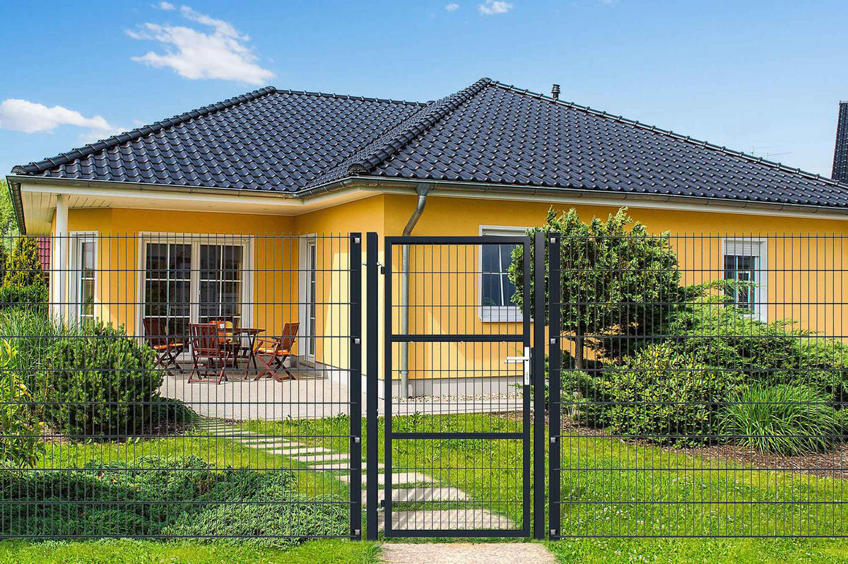 ZAUNTOR Razo grau 1m H.180cm Metall - Grau, Metall (106/186cm) - Casanoov