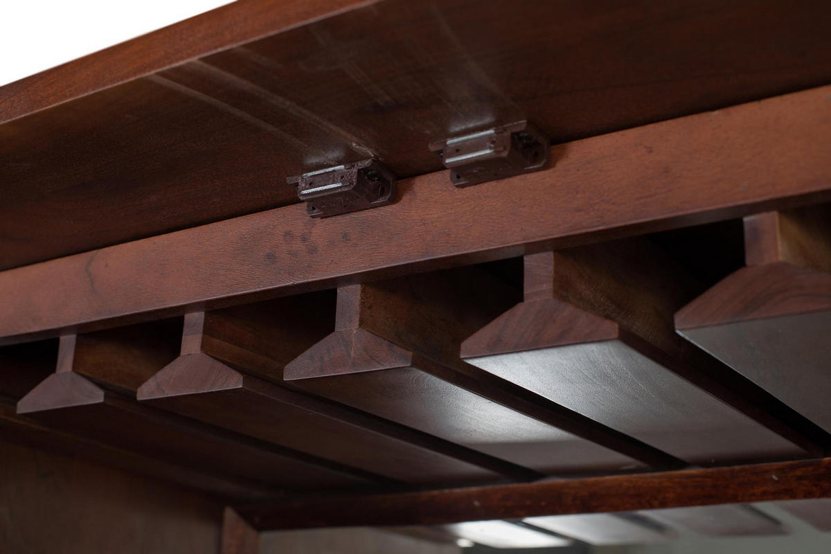 BARSCHRANK aus Mangoholz und Metall - Kirschbaumfarben, Holz (53/179/91cm) - Giner y Colomer