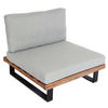 LOUNGE-SESSEL Schwarz, Braun, Hellgrau - Hellgrau/Schwarz, Holz (82/75/82cm) - MCW