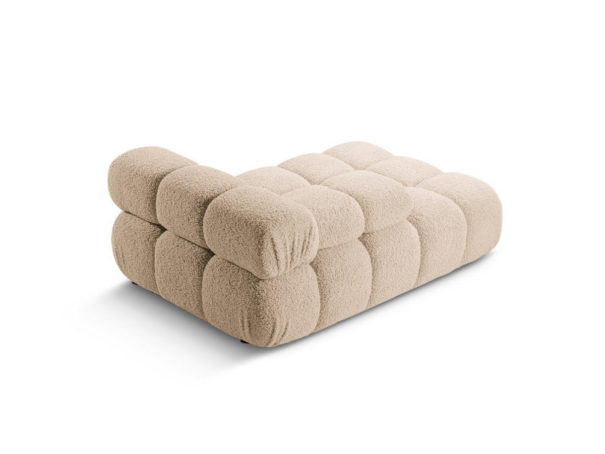 CHAISELONGUE links Bellis aus Boucle sandfarben - Sandfarben, Textil (94/70/155cm) - Micadoni
