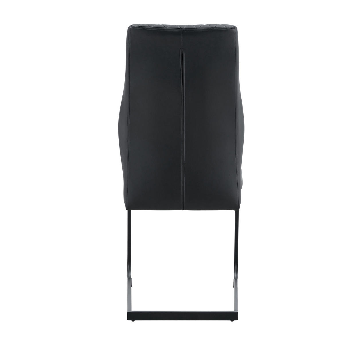 ESSTISCH-SET 4-tlg. 85 cm Glas Schwarz - Schwarz, Metall (85/76/85cm) - Meubliv