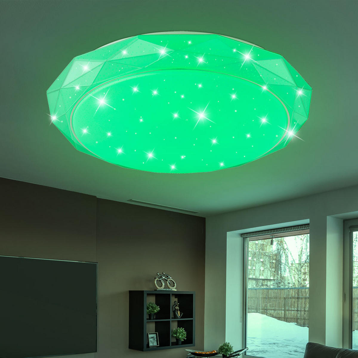 LED DECKENLEUCHTE Andi Metall Weiß - Weiß, Metall (50/50/9cm)