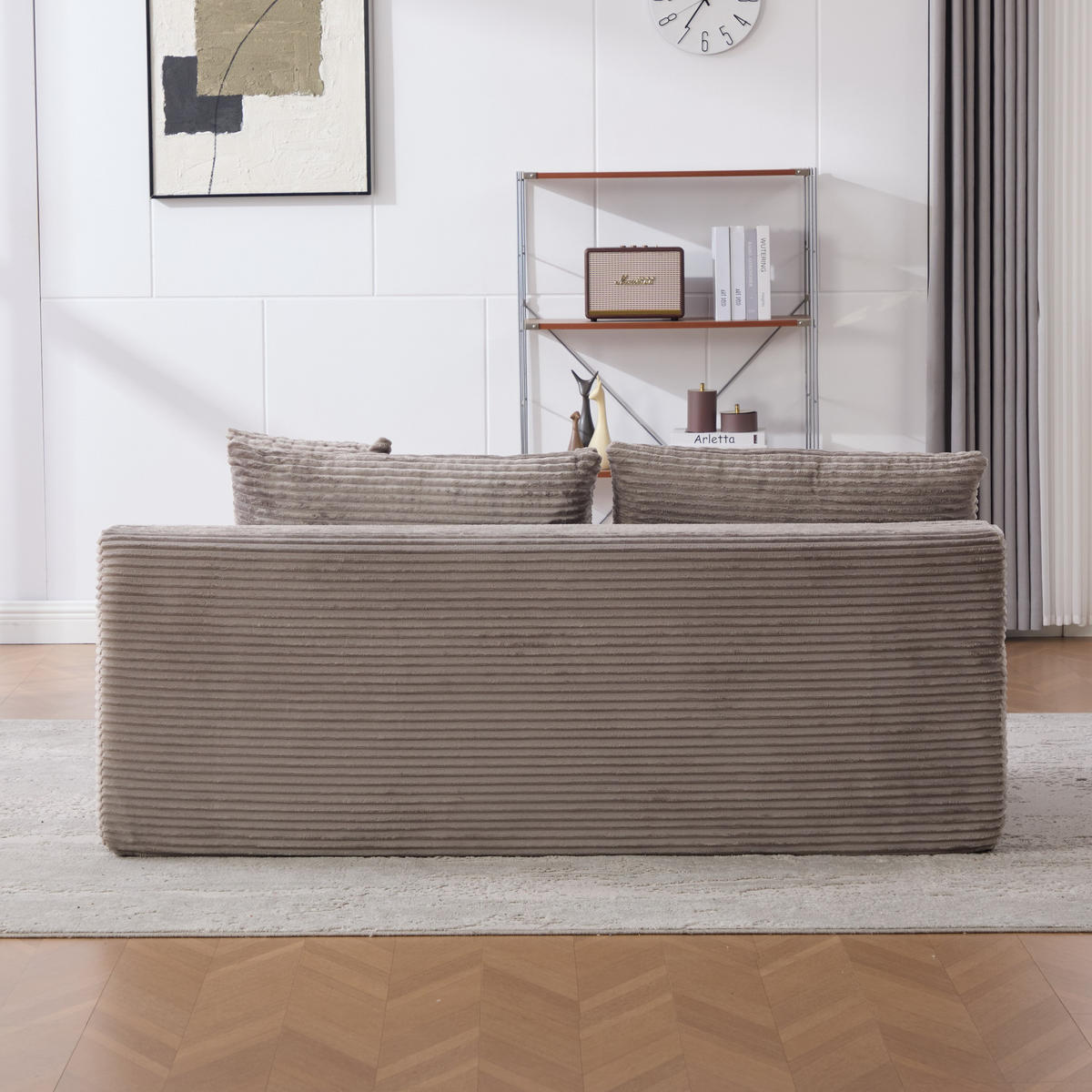 SOFAELEMENT 172/99/74.5 cm Grau mit rutschfestem Boden - Grau, Textil (99/74.5/172cm) - Oxeza