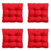 SITZKISSEN Panama 47/47 cm 4er-Set - Hellrot, Textil (47/8/47cm) - Madison