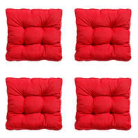 SITZKISSEN Panama 47/47 cm 4er-Set - Hellrot, Textil (47/8/47cm) - Madison