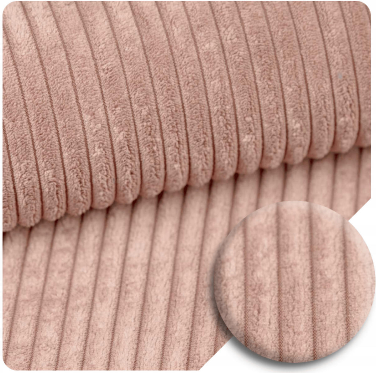 KINDERSOFA Cube AESTHETIC 96 cm Cord Rosa 4 Stk - Rosa, Textil (50/40/96cm) - MeowBaby