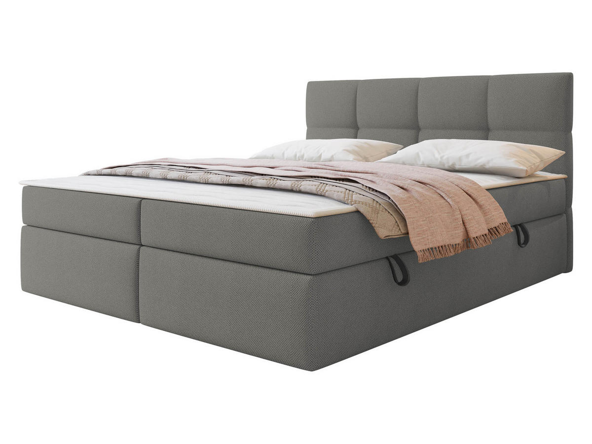 BOXBETT Figaro - Schwarz/Grau, Holz/Textil (140/200cm) - MIRJAN24