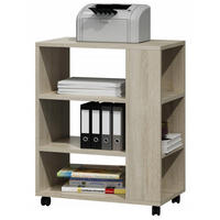 DRUCKERTISCH Sonoma Eiche 60/40/74 cm mit Rollen - Sonoma Eiche, Holzwerkstoff (60/74/40cm) - Matkam Möbel