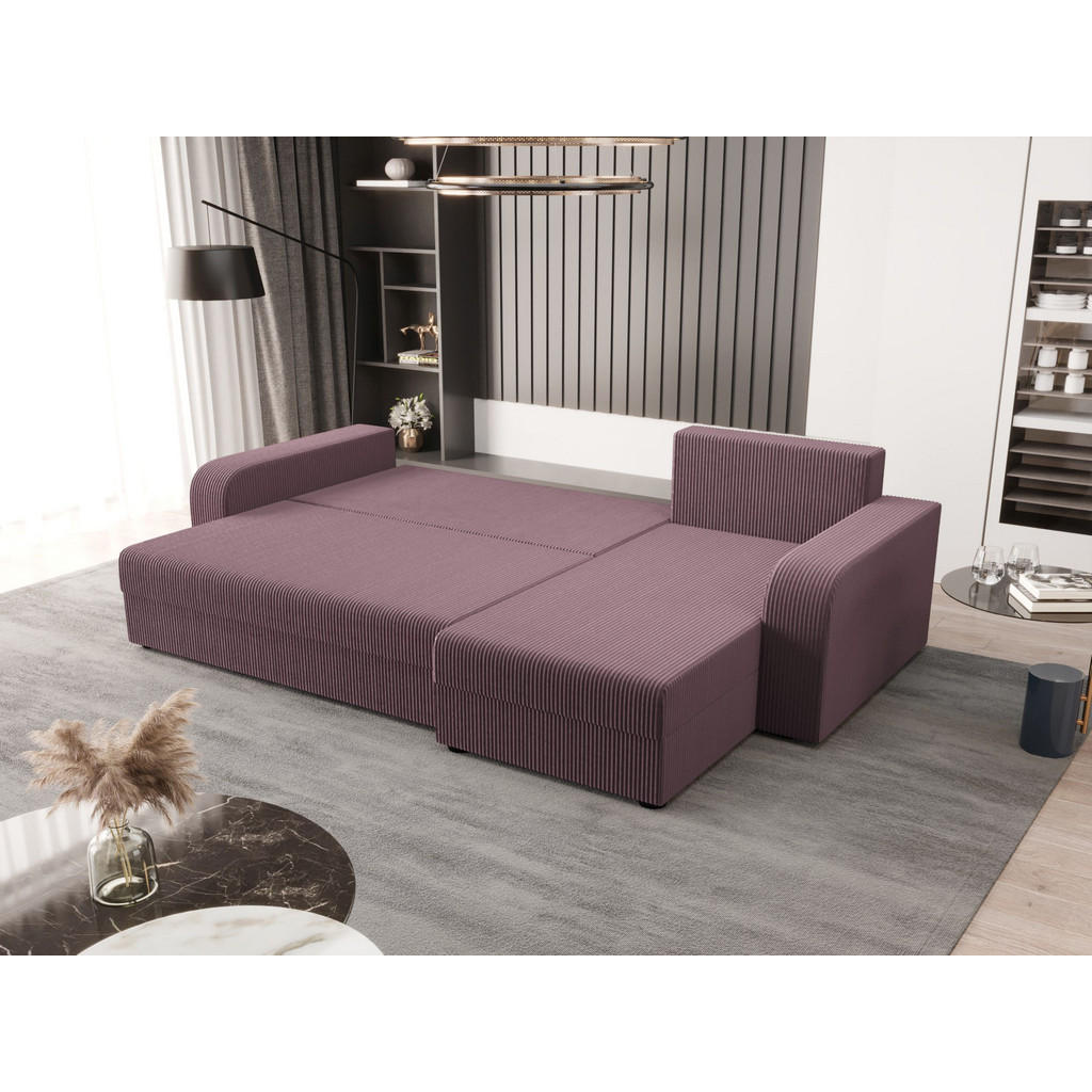 Thumbnail - Bedante Ecksofa, Dunkelrosa, Textil, 4-Sitzer, L-Form, 240x140 cm, Wohnzimmer, Sofas & Couches, Wohnlandschaften, Ecksof...