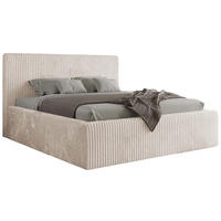 POLSTERBETT TILIANO CLASSIC 180/200 - Beige Cord - Multipocket-Matratze - Beige, Textil (180/200cm) - MKS