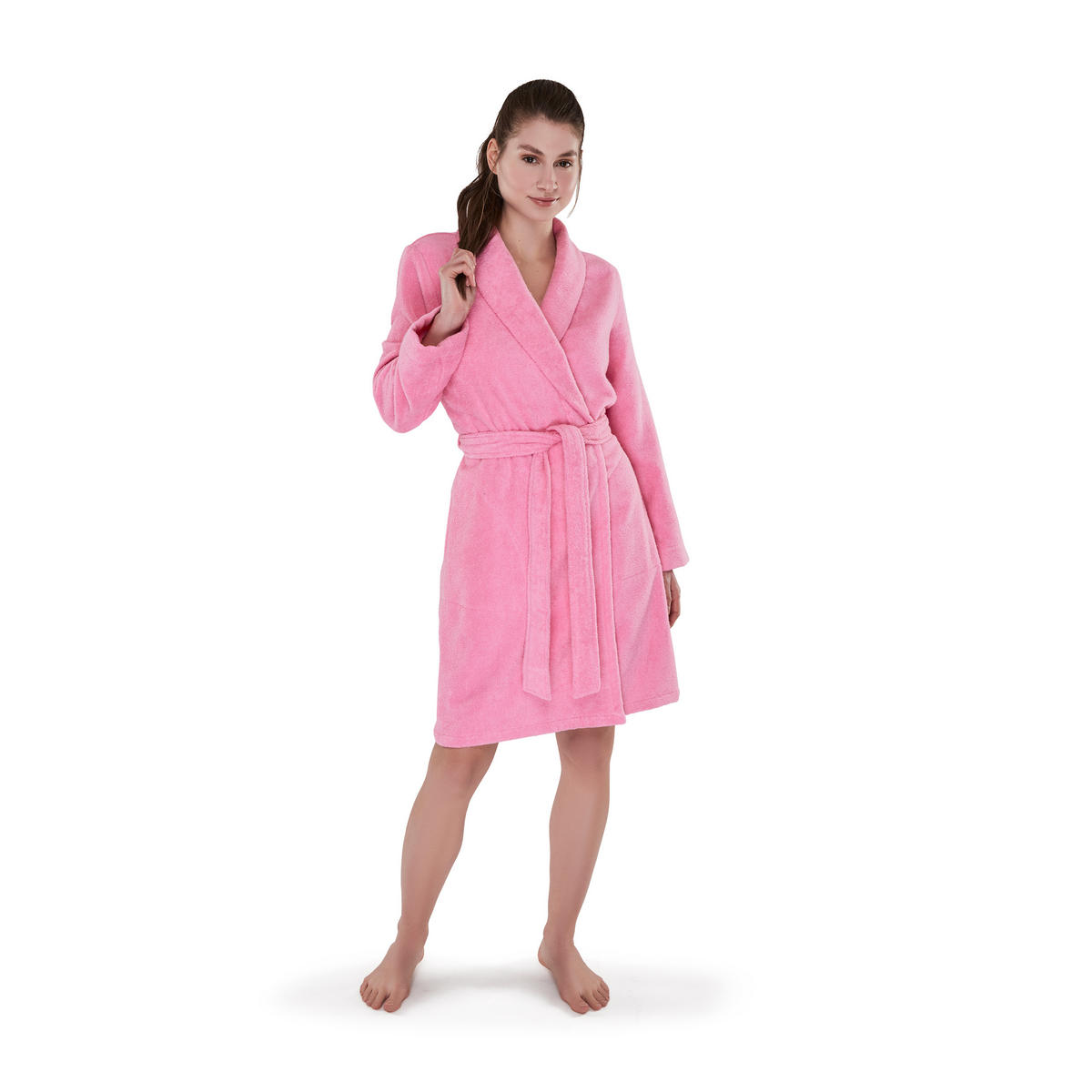 SCHALKRAGENMANTEL HOMEWEAR - Pink, Textil (L/XLnull) - MÖVE