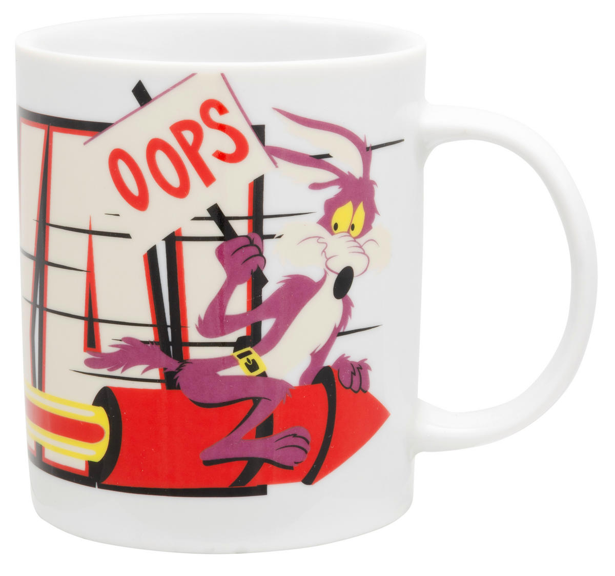 KAFFEEBECHER Looney Tunes Road Runner & Coyote - See ya! Weiß 320 ml - Multicolor, Keramik (0.32L) - Looney Tunes